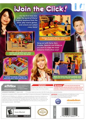 iCarly 2 - iJoin the Click! box cover back